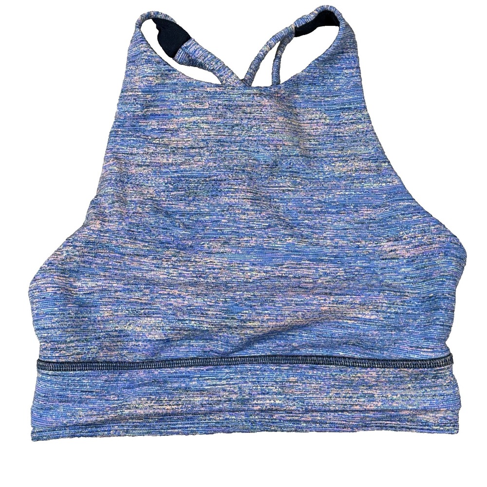 Lululemon Bra Womens 4 Energy High Neck Longline Stretch Workout Gym Ahtleisure